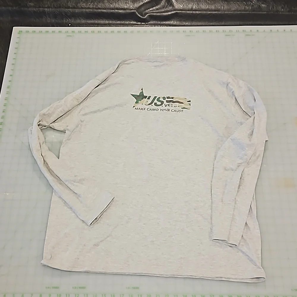 Men's Honor US Vets Grey long sleeve size 2X - Picture 2 of 3